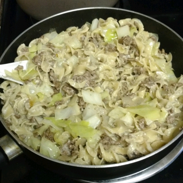 Quick Cabbage and Noodles