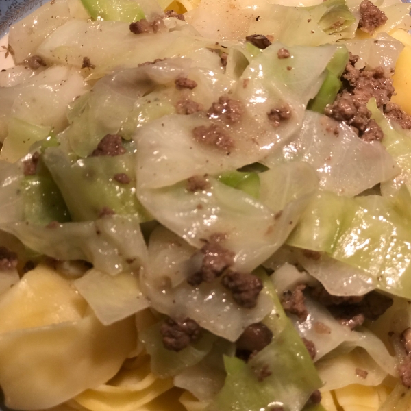 Quick Cabbage and Noodles