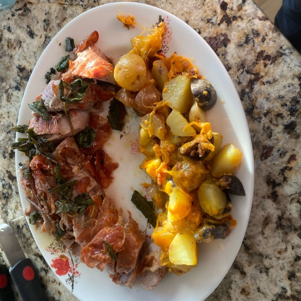 Prosciutto-Wrapped Pork Tenderloin with Crispy Sage