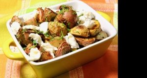 Roasted Mixed Potatoes with Fresh Herbs and Burrata