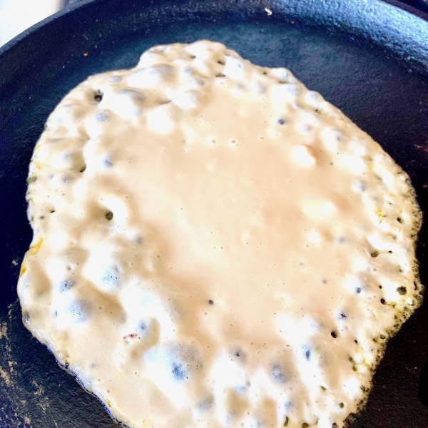 Vegan Protein Pancakes with Blueberries
