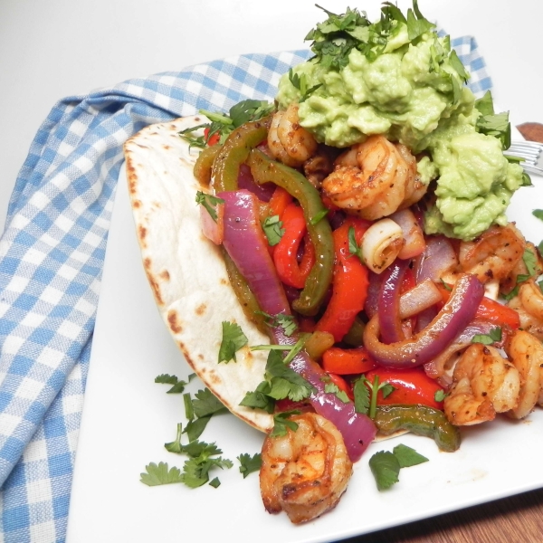 Air Fryer Shrimp Fajitas