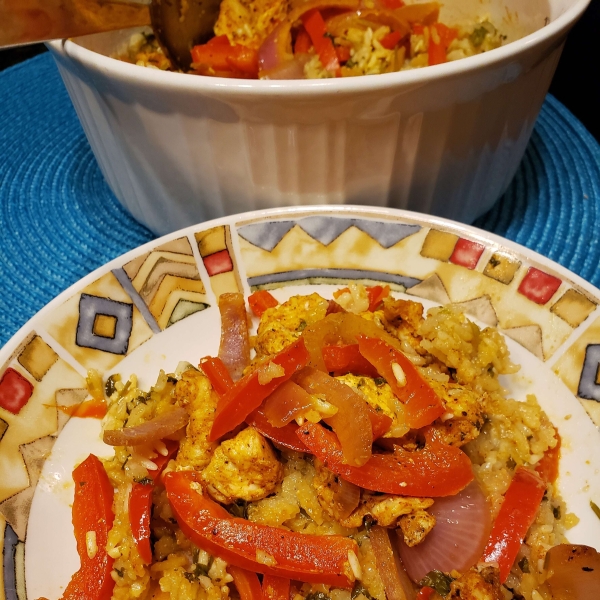 Chicken Fajita Rice Casserole