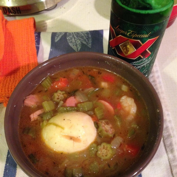 Louisiana Shrimp and Eggs Gumbo