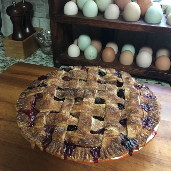 Summer is Here Triple Berry Peach Pie