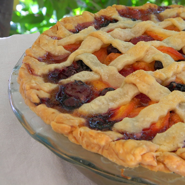 Summer is Here Triple Berry Peach Pie