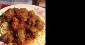 Sweet Italian Sausage Ragout with Linguine