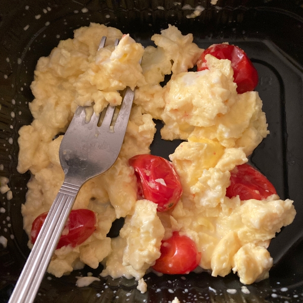 Fluffy Microwave Scrambled Eggs