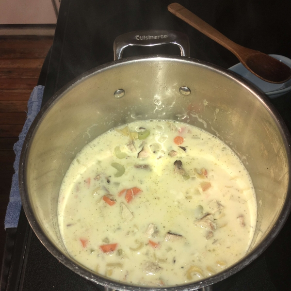 Creamy Chicken Egg Noodle Soup