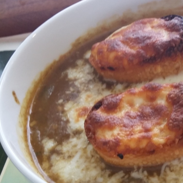 French Onion Soup with Homemade Beef Stock