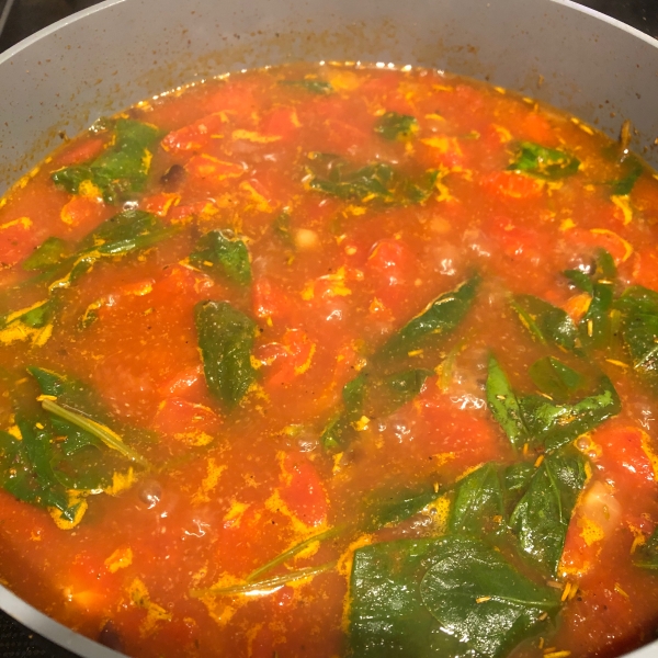 Sandy's Chickpea and Spinach Stew