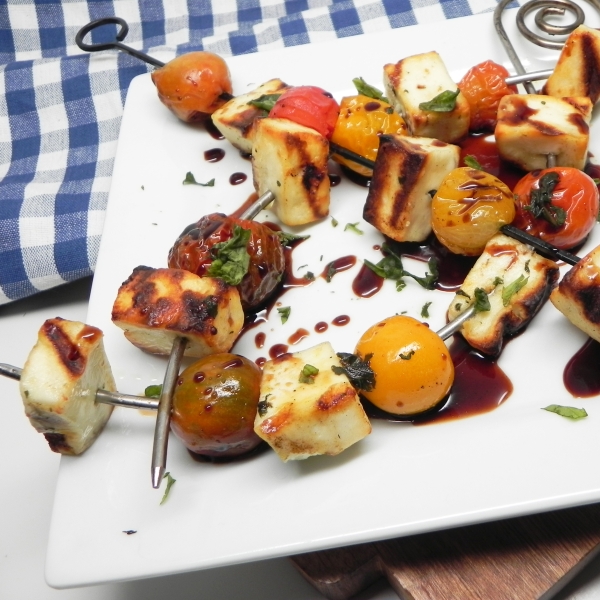 Grilled Halloumi Kebabs