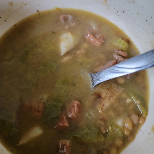 Lentil and Cactus Soup (Mom's Recipe)