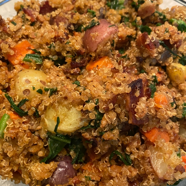 Bacon Spinach Quinoa