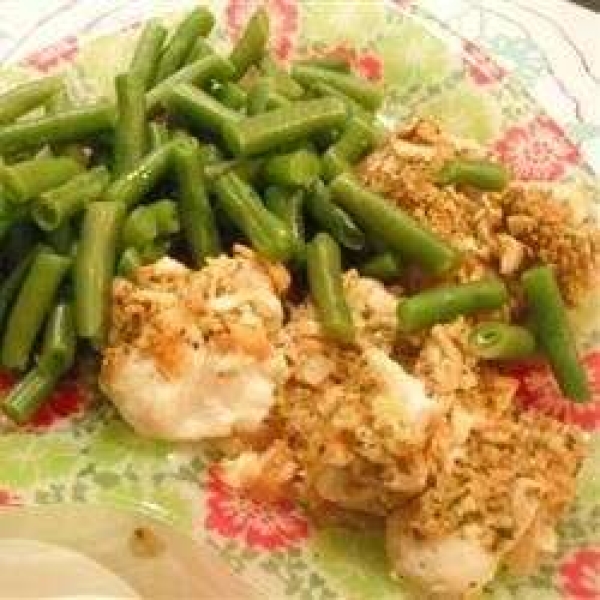 Onion Dijon Crusted Catfish