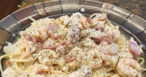 Chicken and Shrimp Carbonara