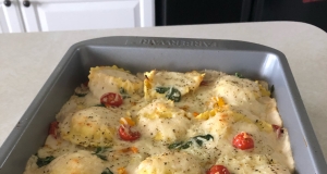 K-Dub's Alfredo Ravioli Bake