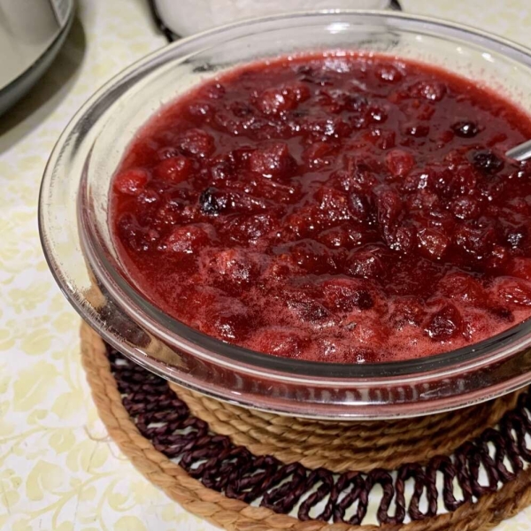 Cranberry Sauce with Orange Juice and Brown Sugar