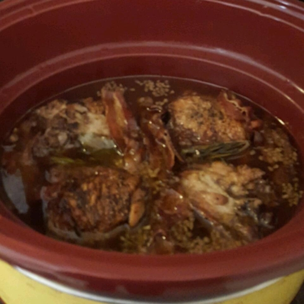 Coq Au Vin Slow Cooker Style