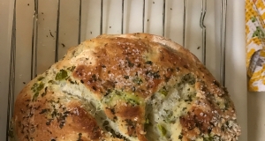 No-Knead Skillet Olive Bread
