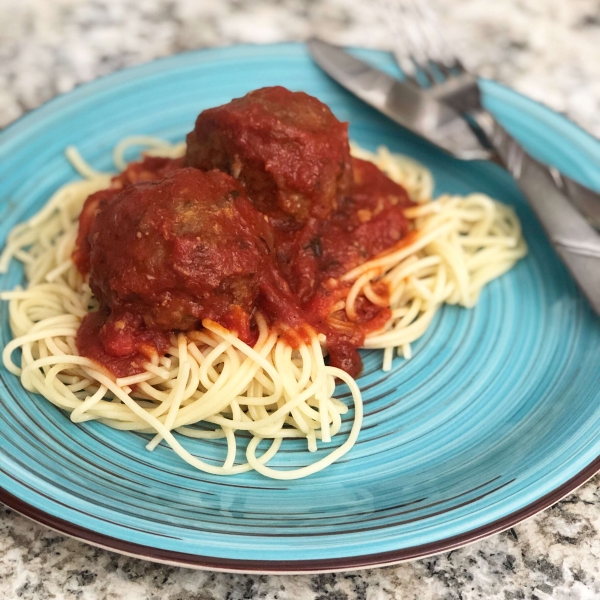 Mama's Best Ever Spaghetti and Mozzarella Meatballs