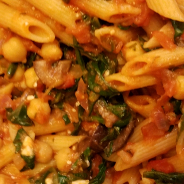 Greek Pasta with Tomatoes and White Beans