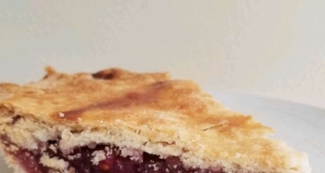 Saskatoon (Serviceberry) Rhubarb Pie