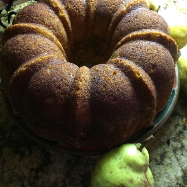 Sour Cream Pear Cake