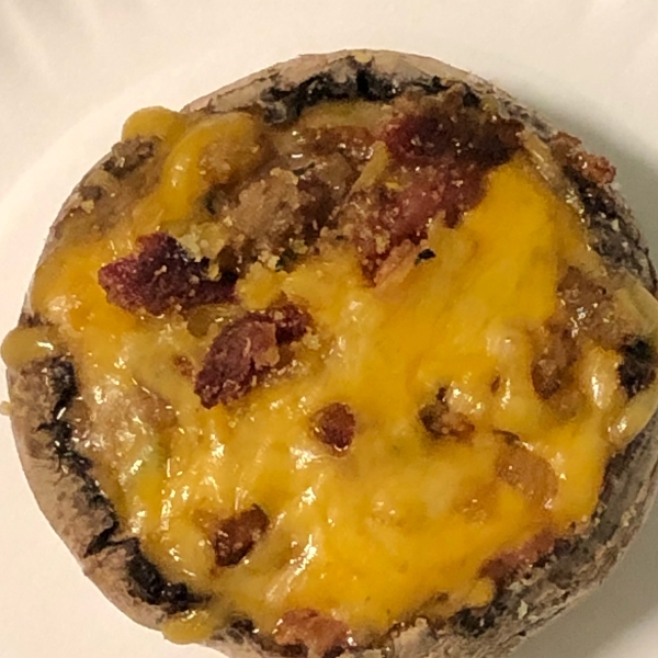 Bacon and Cheddar Stuffed Mushrooms