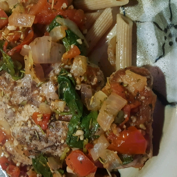 Stewed Tomato Pork Chops