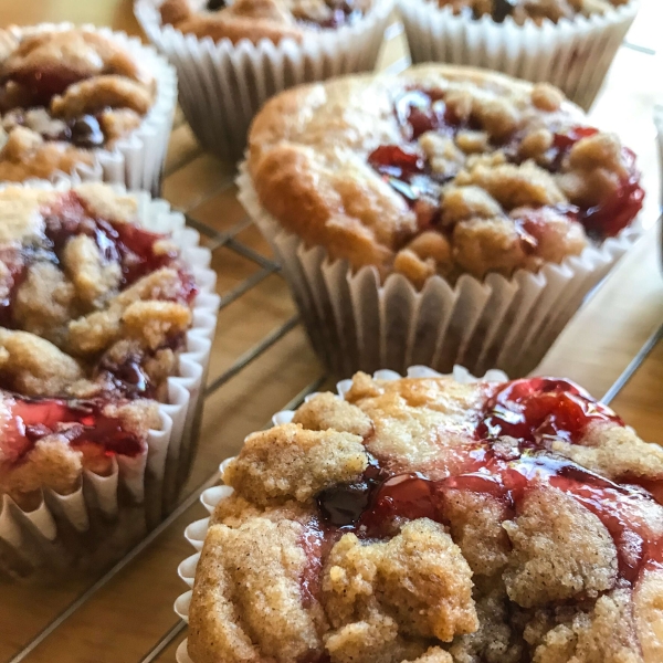 Cherry Cobbler Muffins