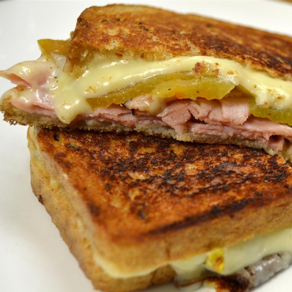 Spicy Ham and Grilled Cheese Sandwich