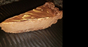 Raw Vegan Chocolate Mousse Cake with a Peanut Butter Swirl