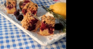 Rosemary and Lemon Blackberry Bars