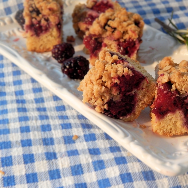 Rosemary and Lemon Blackberry Bars