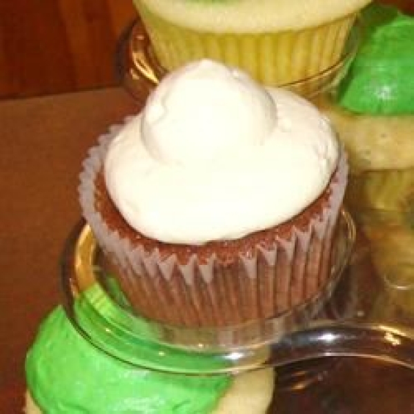 Double Chocolate-Irish Cream Cupcakes