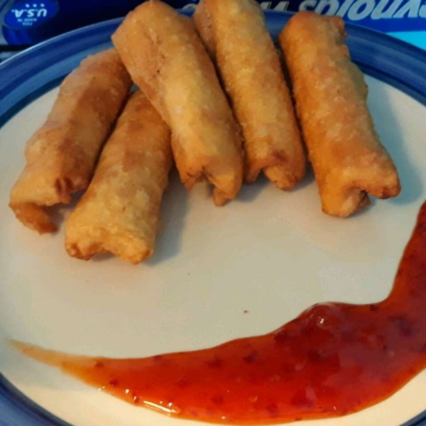 Mini Buffalo Chicken Egg Rolls