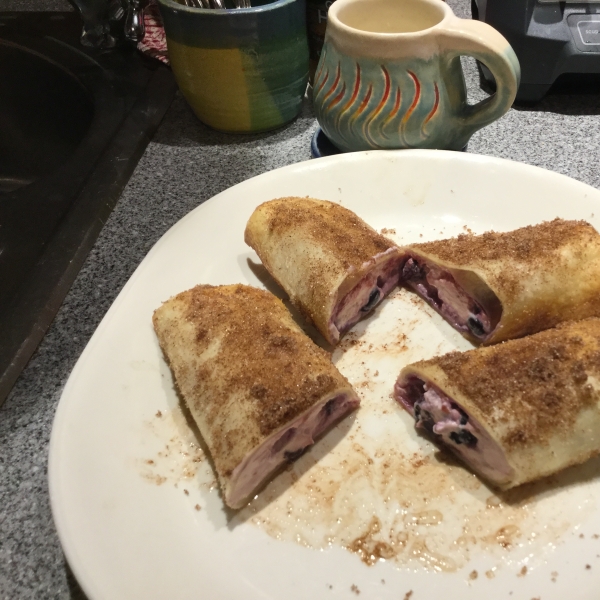 Air Fryer Blueberry Chimichangas