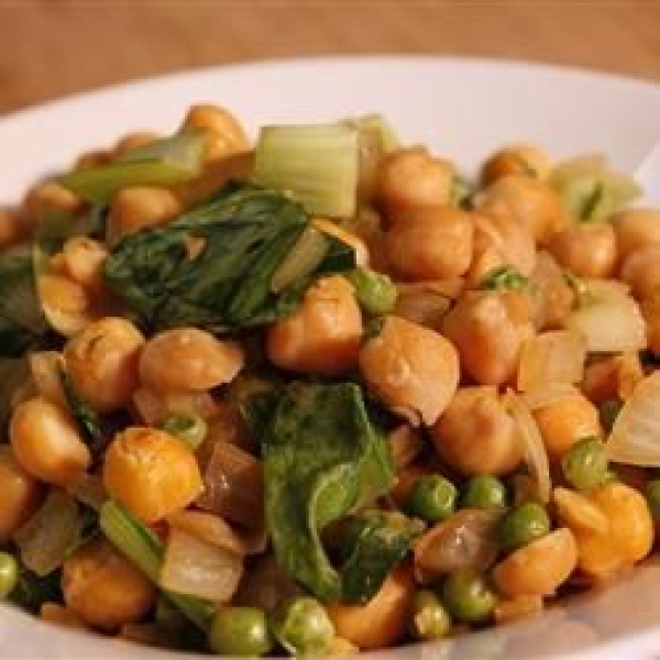 Warm Vegan Chickpea Salad