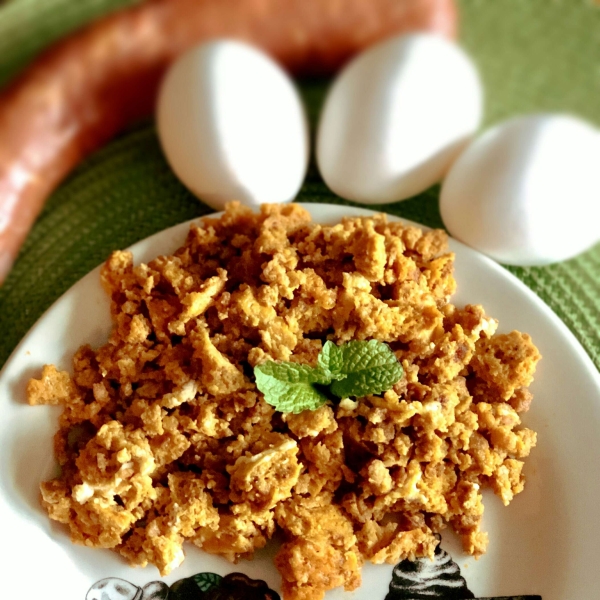 Microwave Longaniza con Huevos