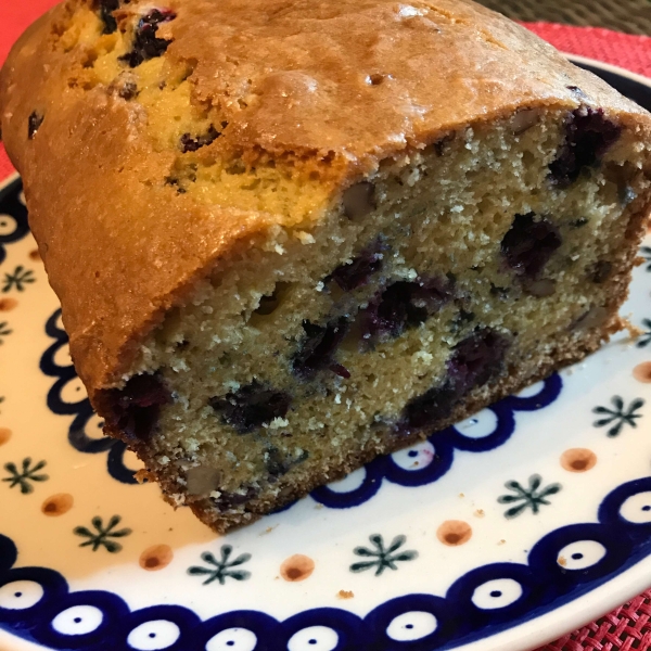 Blueberry Lemon Walnut Bread