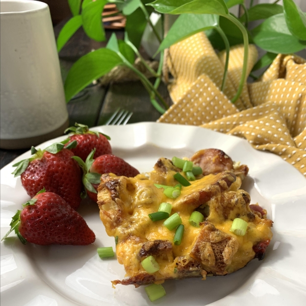 Hillshire Farm® Smoked Sausage and Cheddar Overnight Bread Pudding