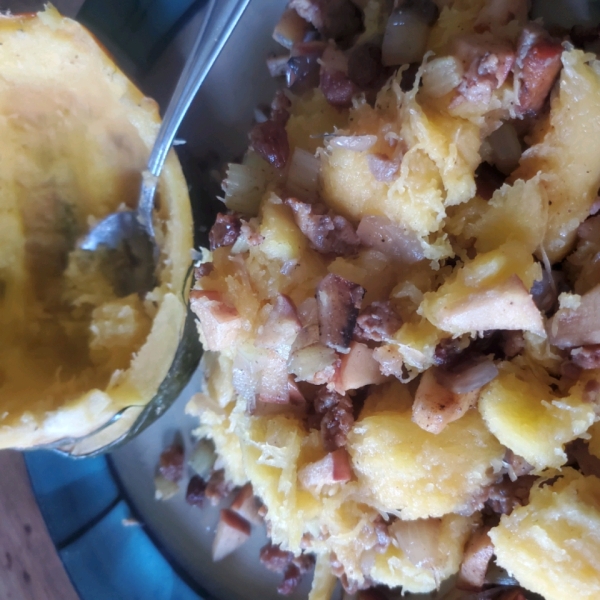 Apple and Sausage Stuffed Acorn Squash