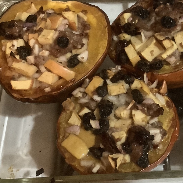 Apple and Sausage Stuffed Acorn Squash