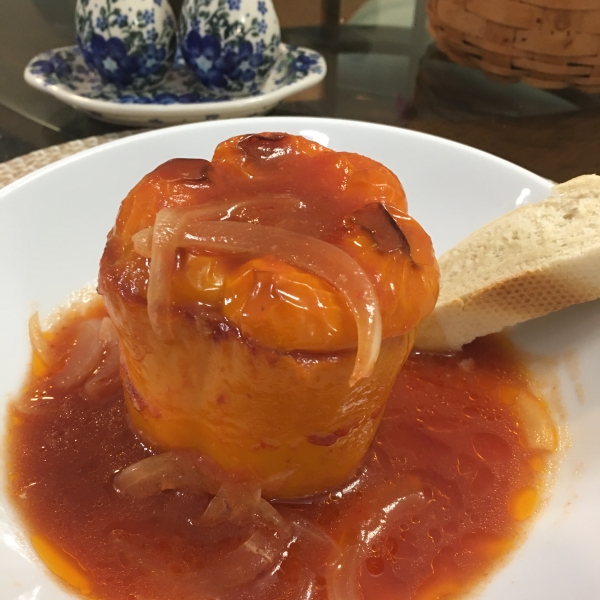 Beef and Rice Stuffed Bell Peppers