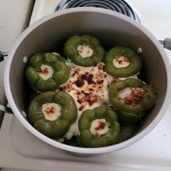 Beef and Rice Stuffed Bell Peppers