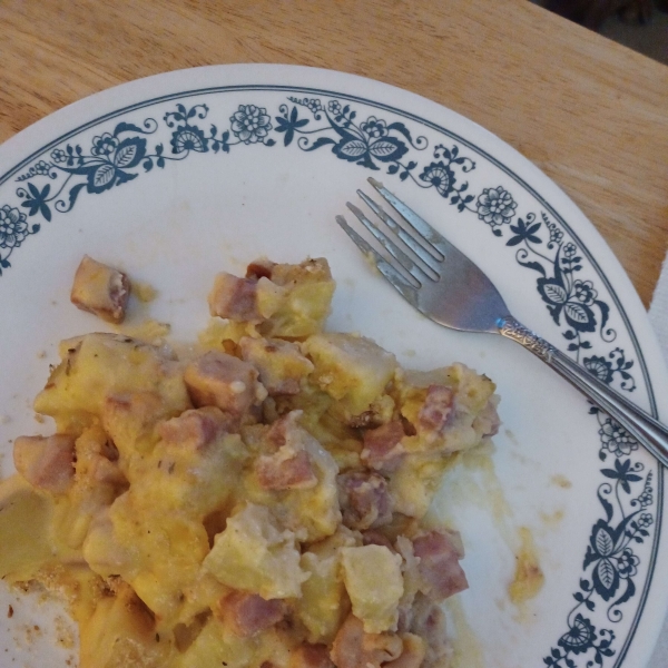 Leftover Ham -n- Potato Casserole
