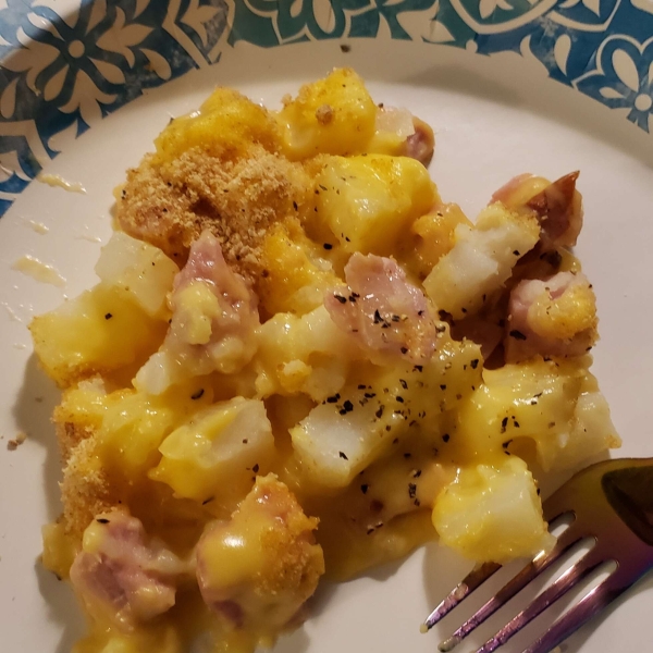 Leftover Ham -n- Potato Casserole