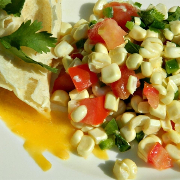 Fresh Corn Salsa with Orange and Lime