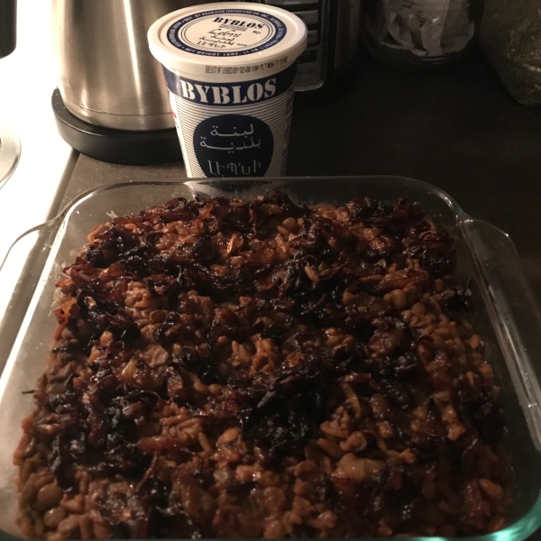 Lentils and Rice with Fried Onions (Mujadarrah)